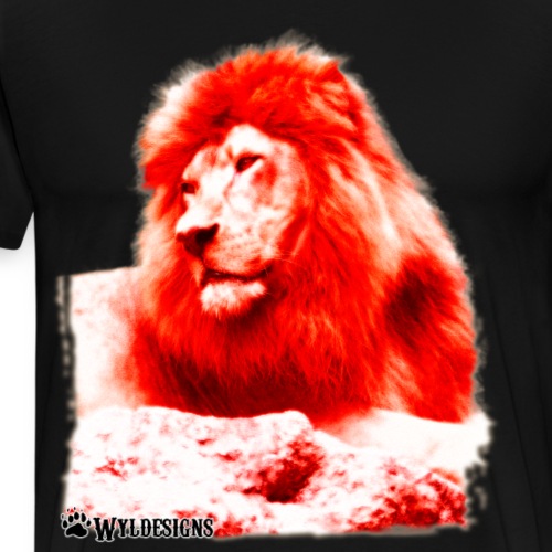 Lion Cutout Red - Men's Premium T-Shirt