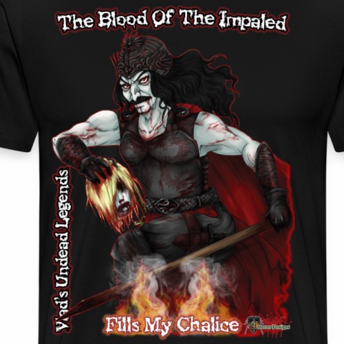 Vlad The Impaler CloseUp Flamed - Men's Premium T-Shirt