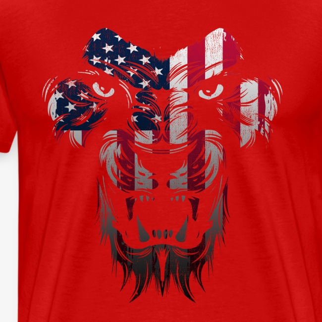 American Flag Lion Shirt