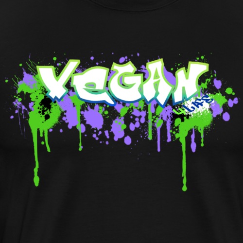 Vegan 4 Life Graffiti Splotch - Men's Premium T-Shirt
