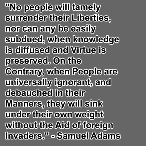 Samuel Adams Debauched in their manners quote - Men's Premium T-Shirt