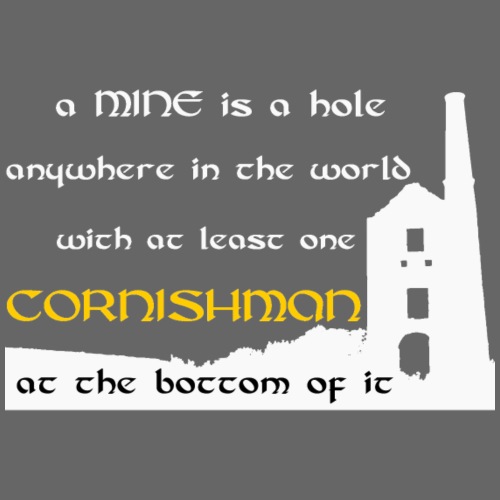 A mine is a hole / Cornishman - Men's Premium T-Shirt