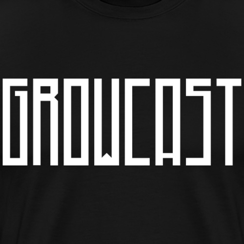 Growcast Incognito White Logo - Men's Premium T-Shirt