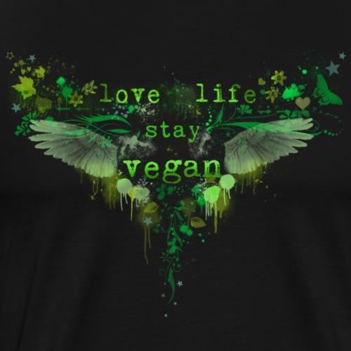 Live Life – Stay Vegan [green] - Men's Premium T-Shirt