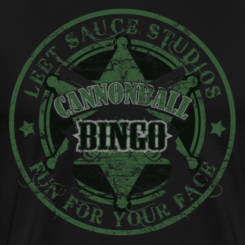 Vintage Cannonball Bingo Badge Dark Green - Men's Premium T-Shirt