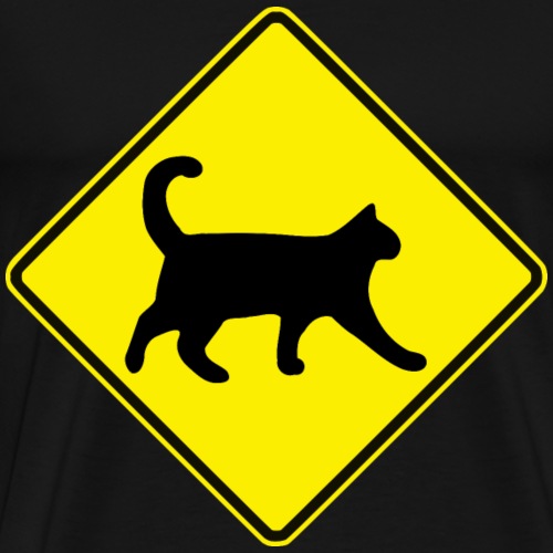 australien road sign cat - Men's Premium T-Shirt