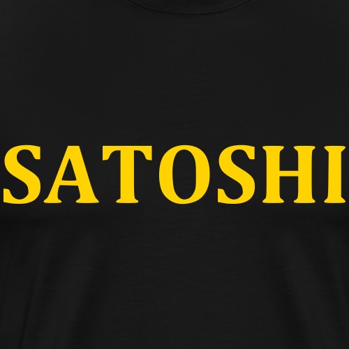 Satoshi only the name stroke - Men's Premium T-Shirt