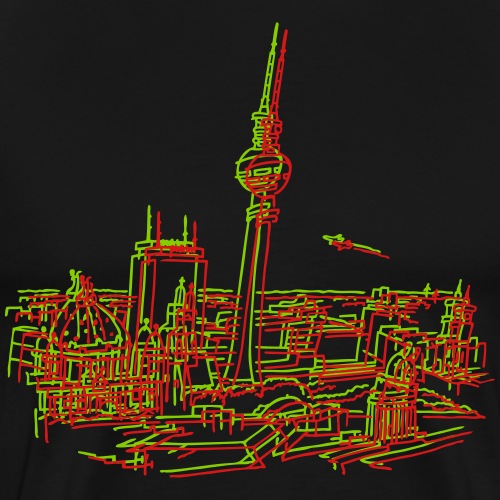 Panorama of Berlin - Men's Premium T-Shirt
