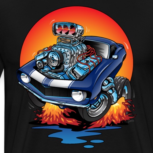 Funny Classic Sixties Muscle Car Dragster Hot Rod - Men's Premium T-Shirt