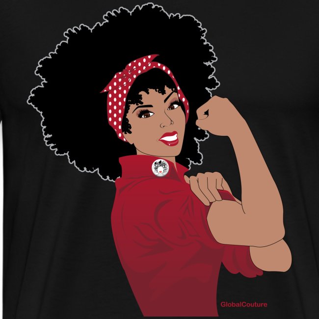 GlobalCouture WeCanDoIt RED Girl RGB png