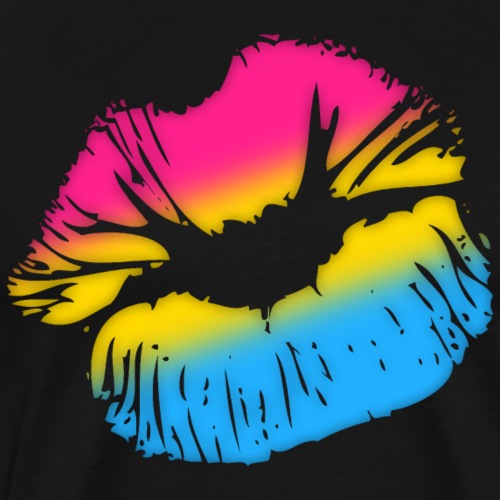 Pansexual Pride Big Kissing Lips - Men's Premium T-Shirt