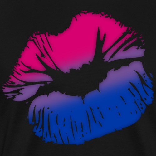 Bisexual Big Kissing Lips - Men's Premium T-Shirt