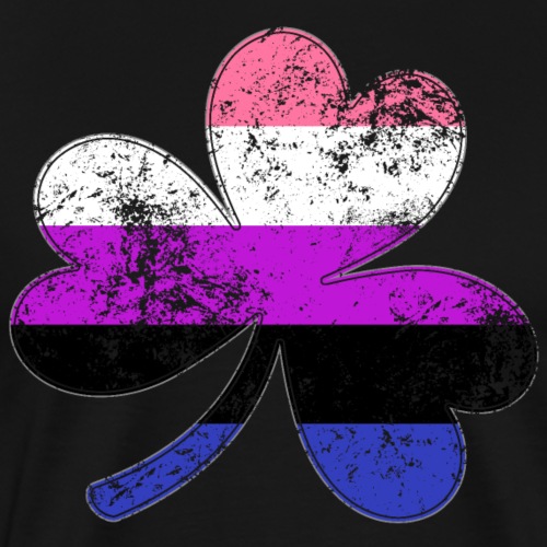 Genderfluid Shamrock Pride Flag - Men's Premium T-Shirt