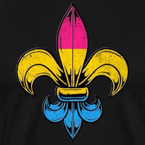 Pansexual Pride Flag Fleur de Lis TShirt - Men's Premium T-Shirt