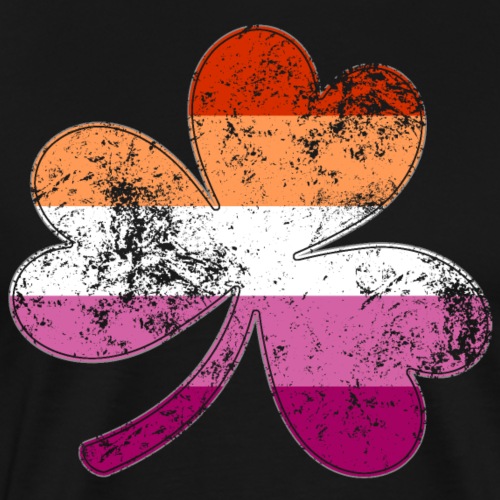 Lesbian Shamrock Pride Flag - Men's Premium T-Shirt