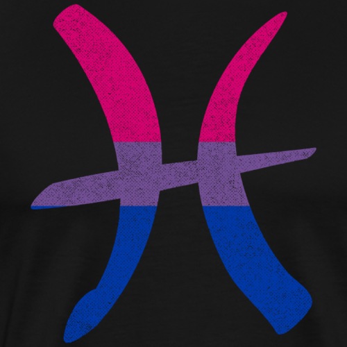 Bisexual Pride Flag Pisces Zodiac Sign - Men's Premium T-Shirt