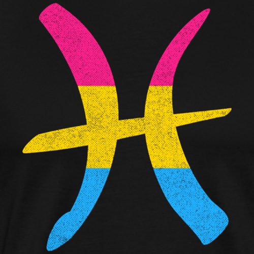 Pansexual Pisces Pride Flag Zodiac Sign - Men's Premium T-Shirt