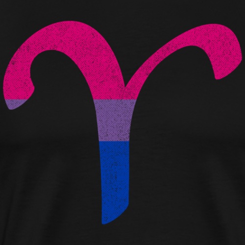Bisexual Pride Flag Aries Zodiac Sign - Men's Premium T-Shirt