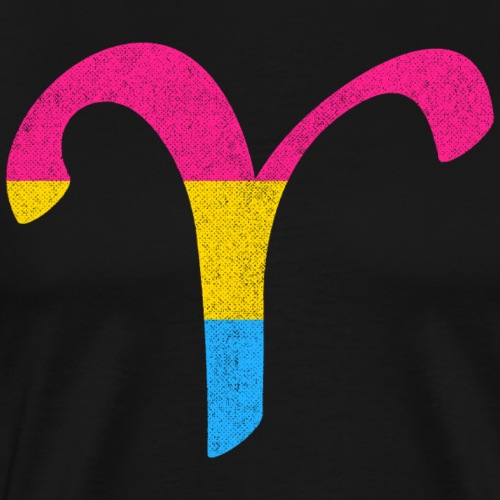 Pansexual Aries Pride Flag Zodiac Sign - Men's Premium T-Shirt