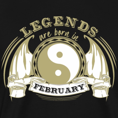 Legends are born in February - Men's Premium T-Shirt