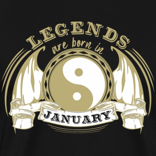 Legends are born in January - Men's Premium T-Shirt