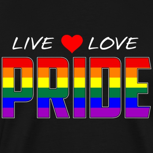 Live Love Pride LGBT Flag - Men's Premium T-Shirt