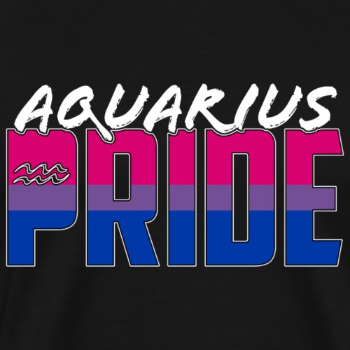 Aquarius Bisexual Pride Flag Zodiac Sign - Men's Premium T-Shirt