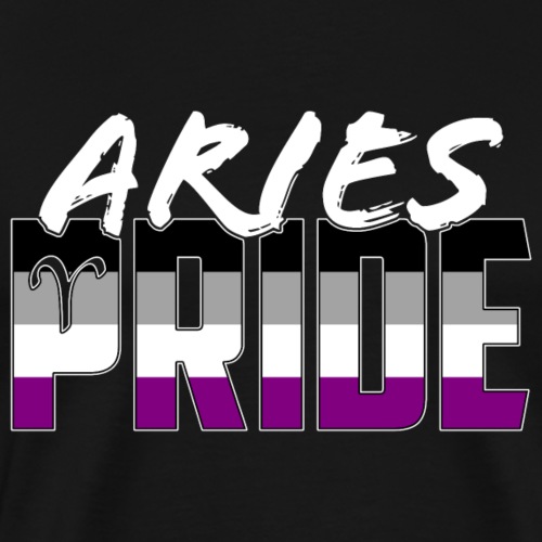 Asexual Pride Flag Aries Zodiac Sign - Men's Premium T-Shirt