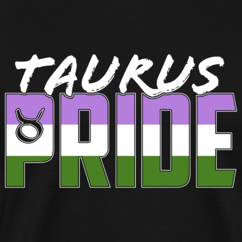 Taurus Genderqueer Pride Flag Zodiac Sign - Men's Premium T-Shirt