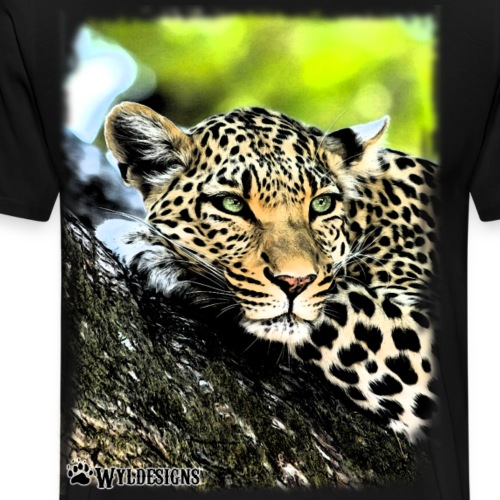 Leopard On A Tree - Men's Premium T-Shirt