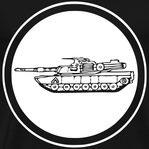 Tank abrams m1 in circle - Men's Premium T-Shirt