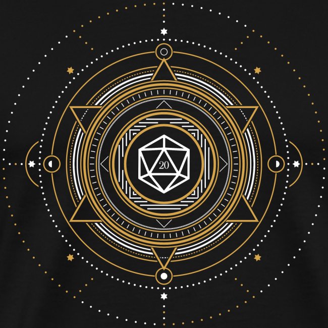 Sacred Symbol Polyhedral D20 Dice