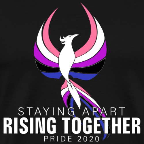 Genderfluid Staying Apart Rising Together Pride - Men's Premium T-Shirt