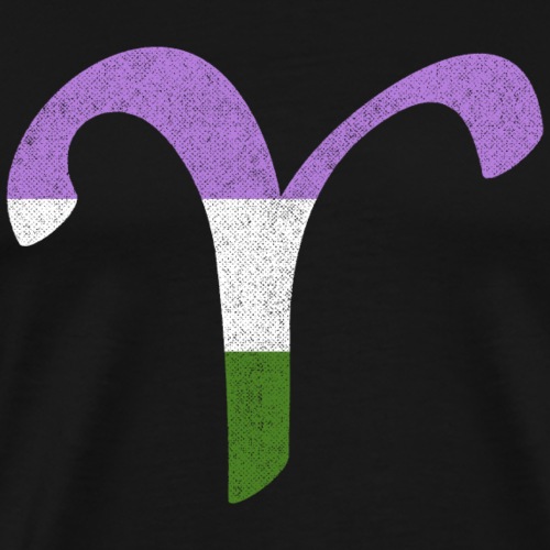 Genderqueer Aries Pride Flag Zodiac Sign - Men's Premium T-Shirt