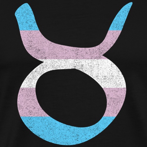 Transgender Pride Flag Taurus Zodiac Sign - Men's Premium T-Shirt