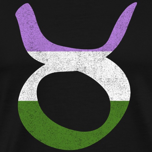 Genderqueer Taurus Pride Flag Zodiac Sign - Men's Premium T-Shirt