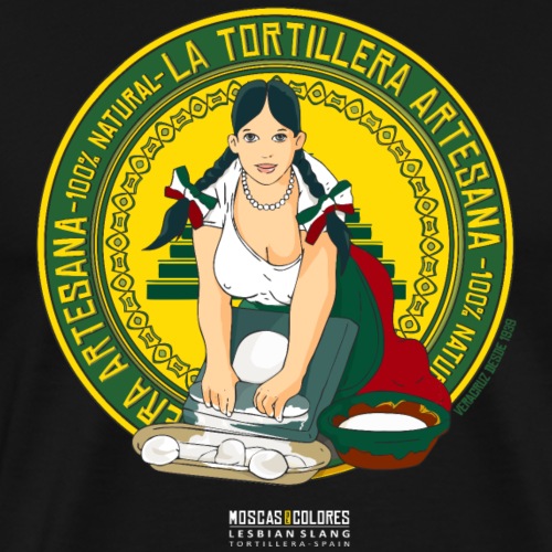 Tortillera. Lesbian Slang: Spain. White. - Men's Premium T-Shirt