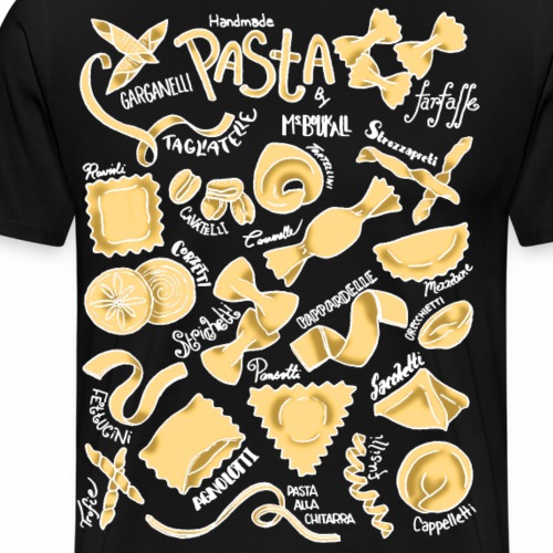 Pasta- Colour (White) - Men's Premium T-Shirt