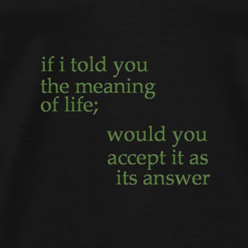 meaning of life - Men's Premium T-Shirt