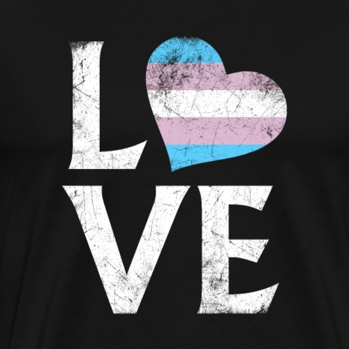Transgender Pride Stacked Love - Men's Premium T-Shirt