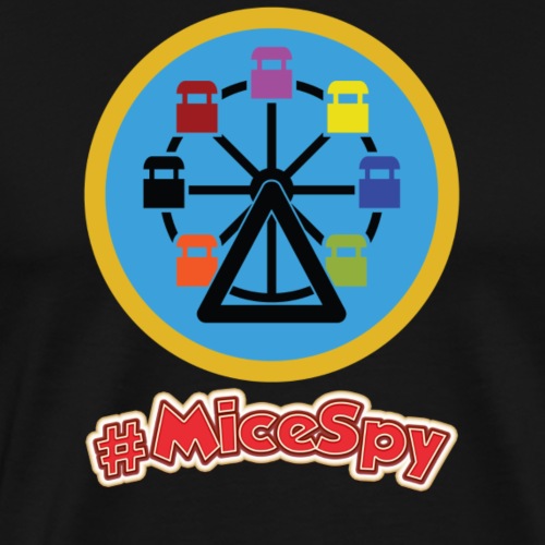 Mickeys Fun Wheel Explorer Badge - Men's Premium T-Shirt