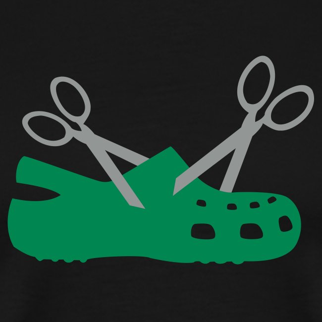 I Hate Crocs Scissor Design