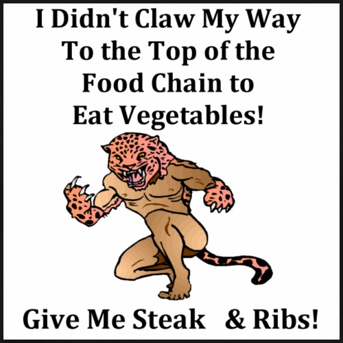 Steak Ribs food chain vegetables - Men's Premium T-Shirt