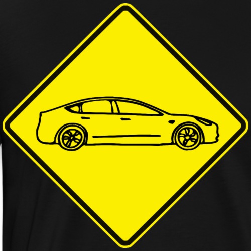 Australian Road Sign Tesla Model 3 - Men's Premium T-Shirt