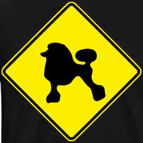 Australian Road Sign poodle - Men's Premium T-Shirt