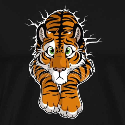 STUCK Tiger Orange (double-sided) - Men's Premium T-Shirt
