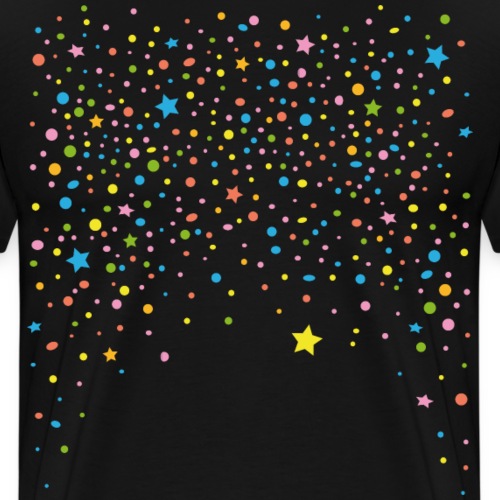 Silvester. Colorful confetti with stars. - Men's Premium T-Shirt
