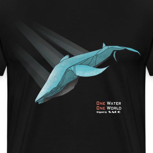 Sea life - Origami Whale - Men's Premium T-Shirt