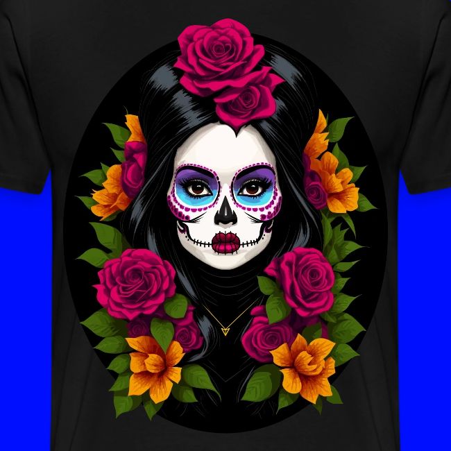 Day of the dead - woman with flowers