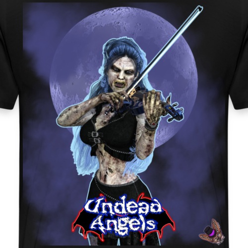 Undead Angels: Zombie Violinist Ariel Full Moon - Men's Premium T-Shirt